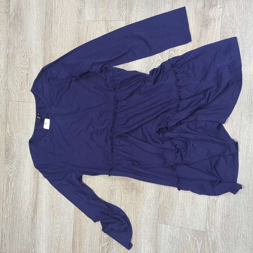 XL Long Sleeve Blue Casual Dress